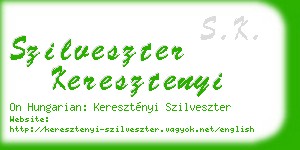 szilveszter keresztenyi business card
